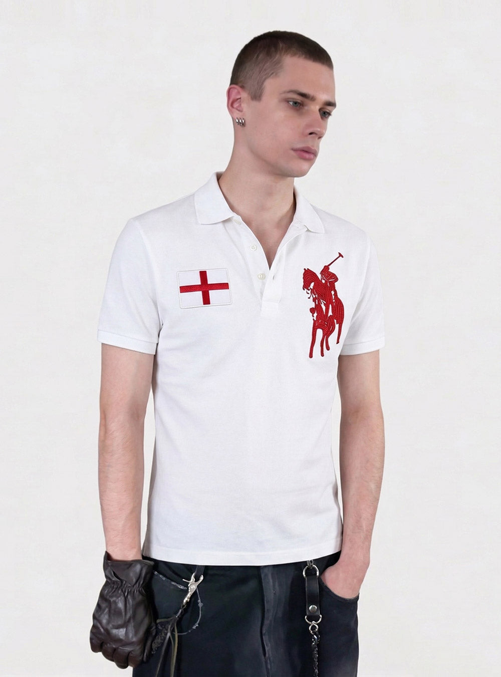 Saint Cross Flag Cropped Polo