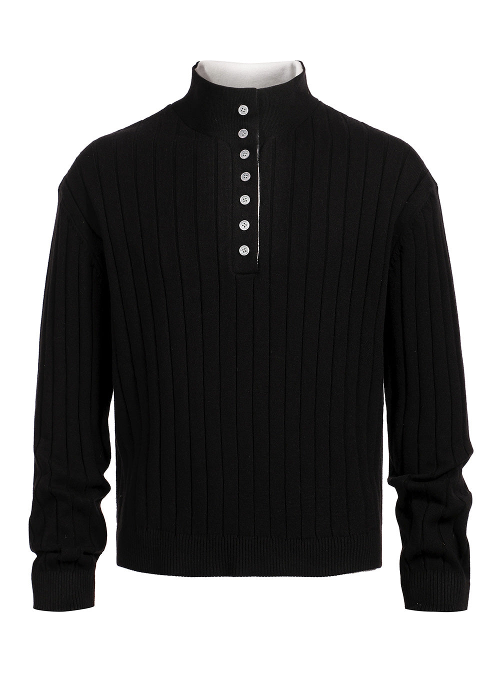 Dual Style Wool Blend Knit Pullover