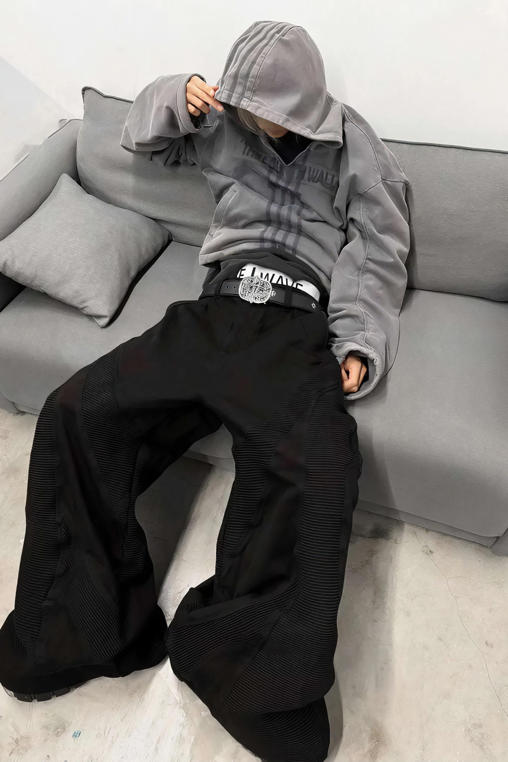 Alien Bone Wave Baggy Jeans
