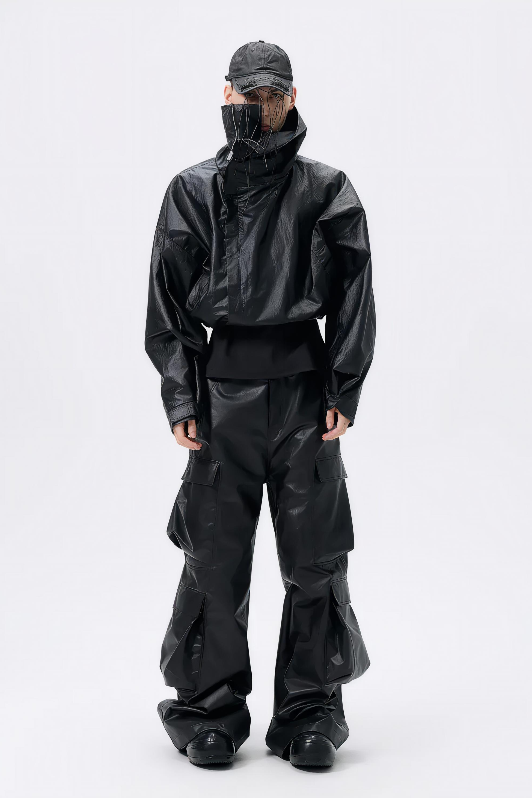 Coated Multi Cargo Pants