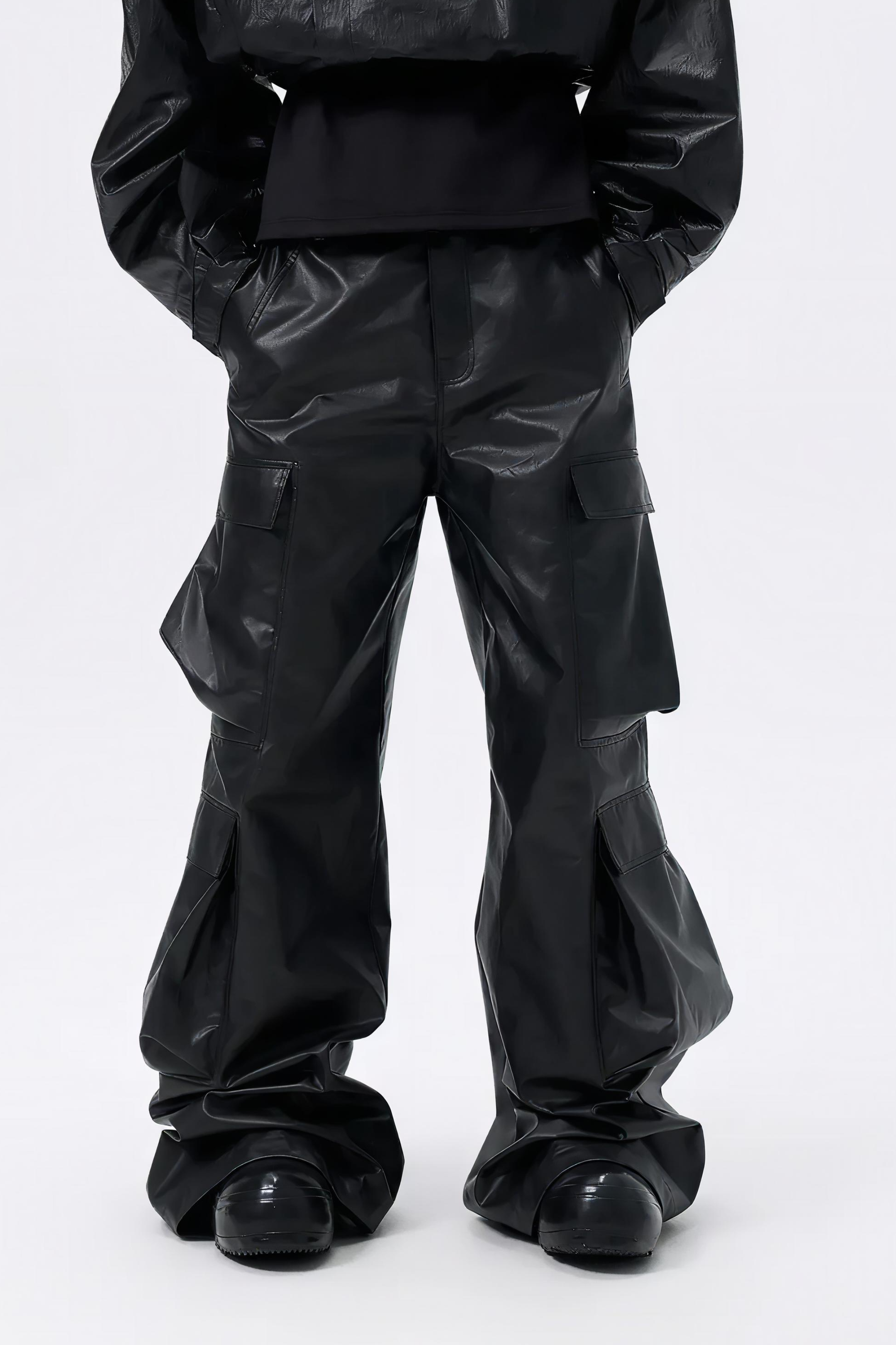Coated Multi Cargo Pants
