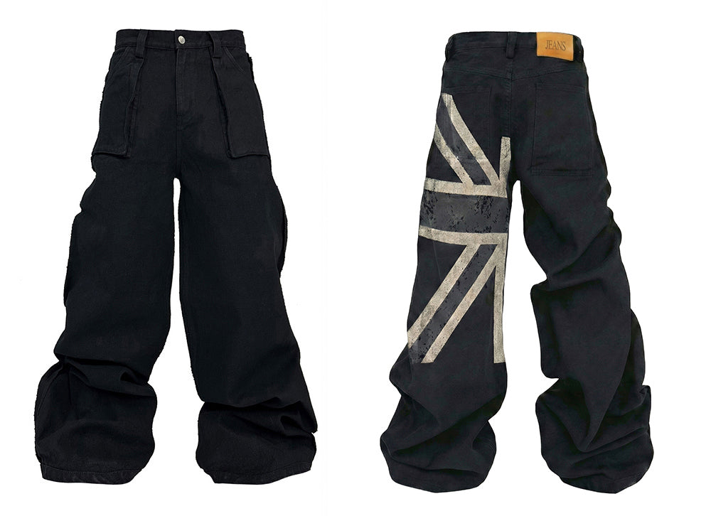 Union Graphic Washed Wide Denim