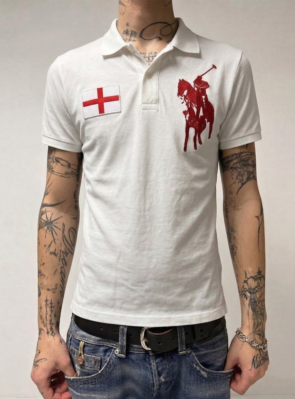 Saint Cross Flag Cropped Polo