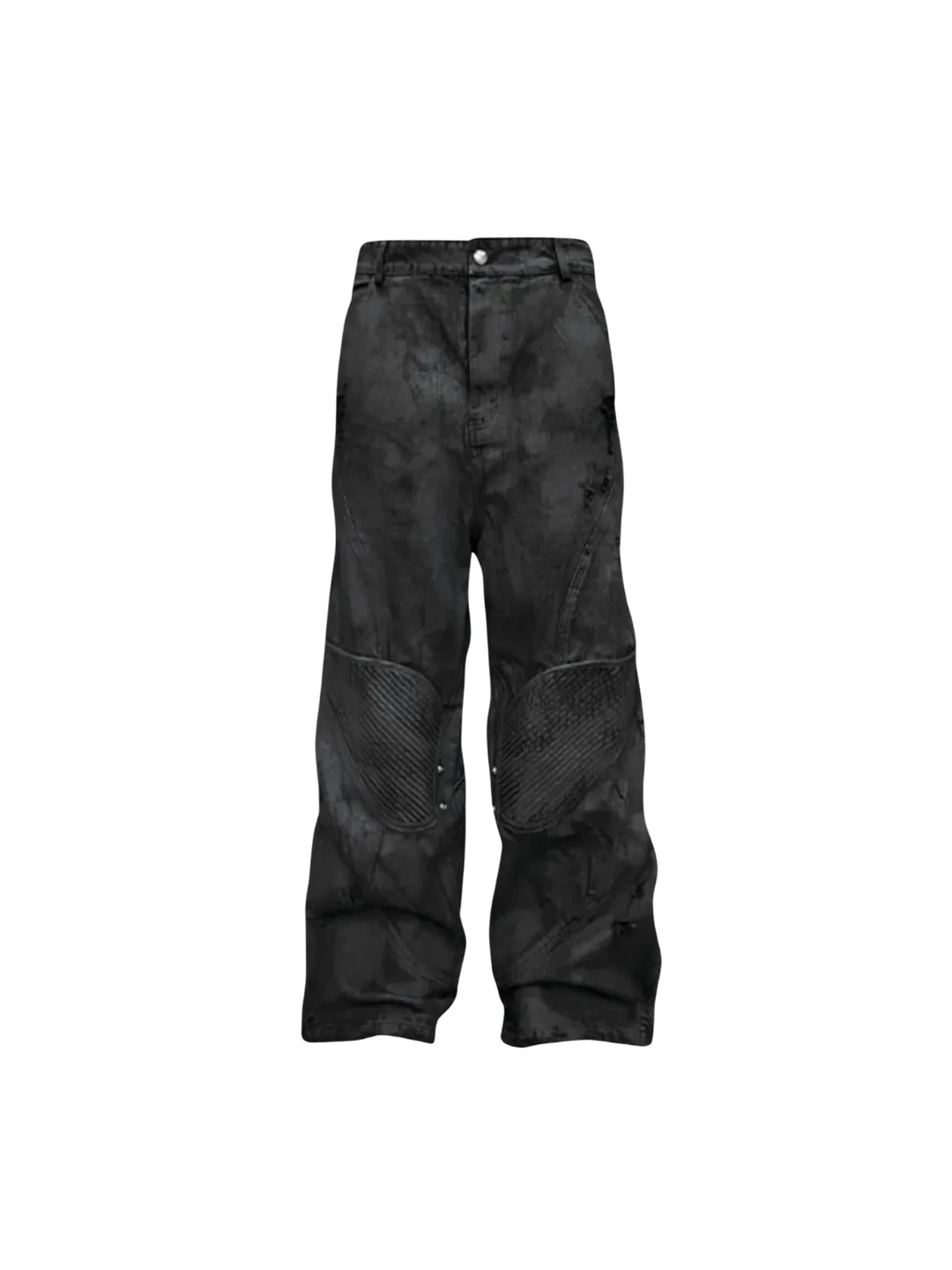 x GOJOYJINNI Armor Patch Distressed Biker Jeans