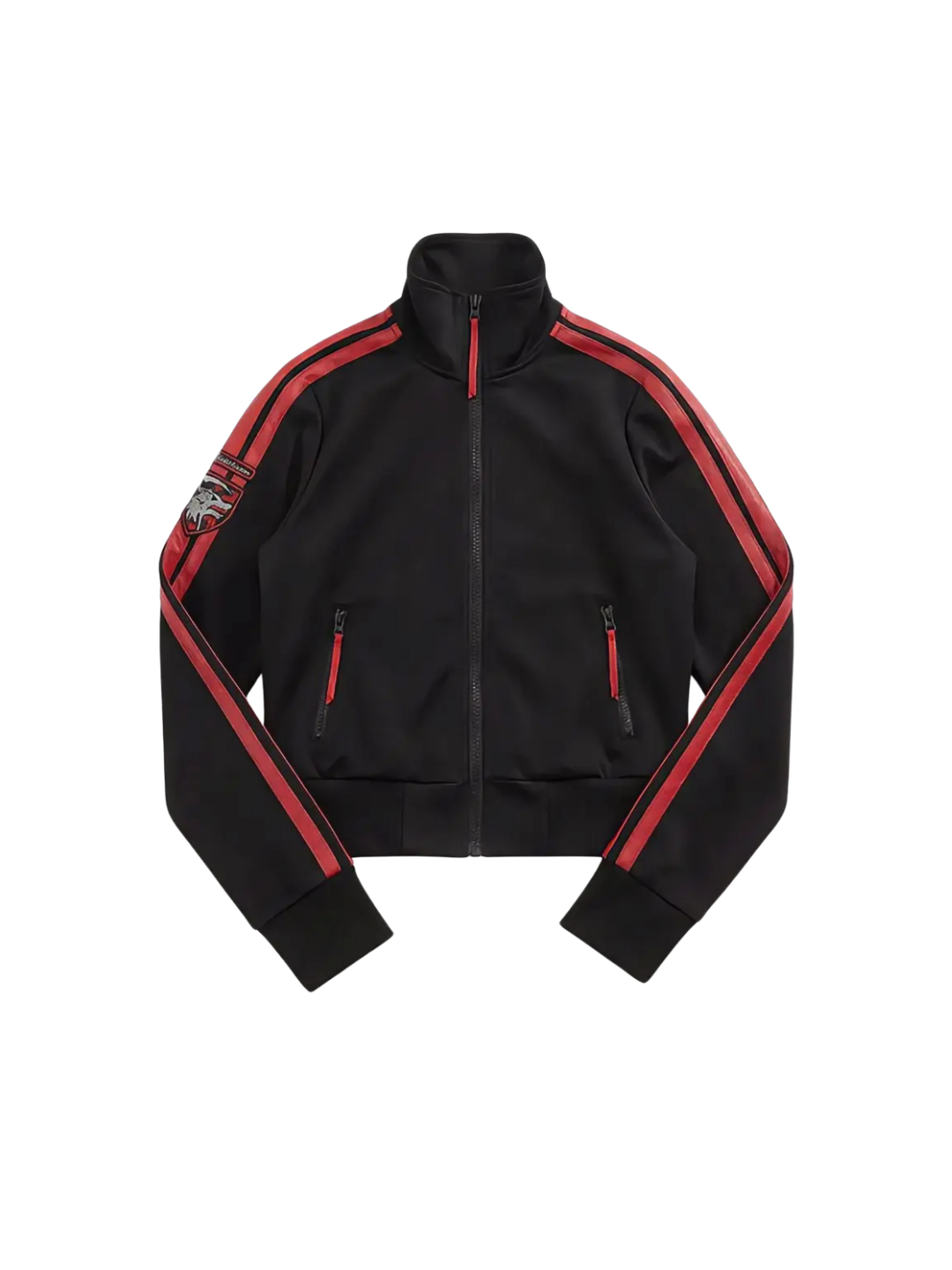 RUDE WOLF Blood Wolf Embroidered Suede Jacket