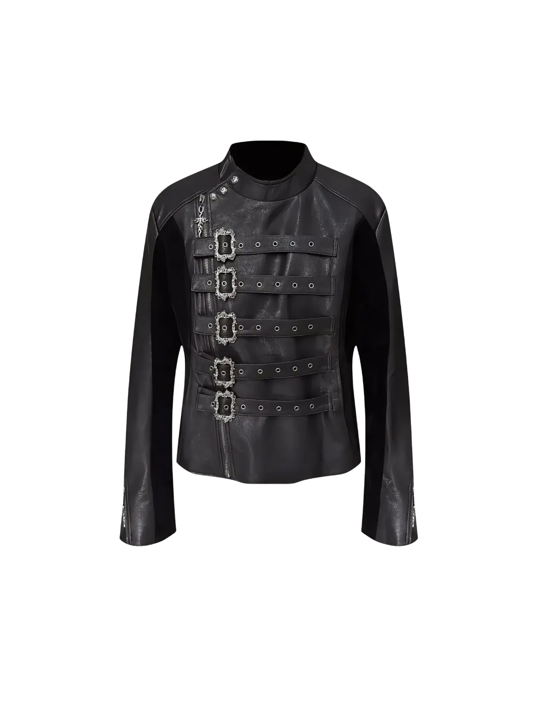 Lace Up Leather Napoleon Jacket