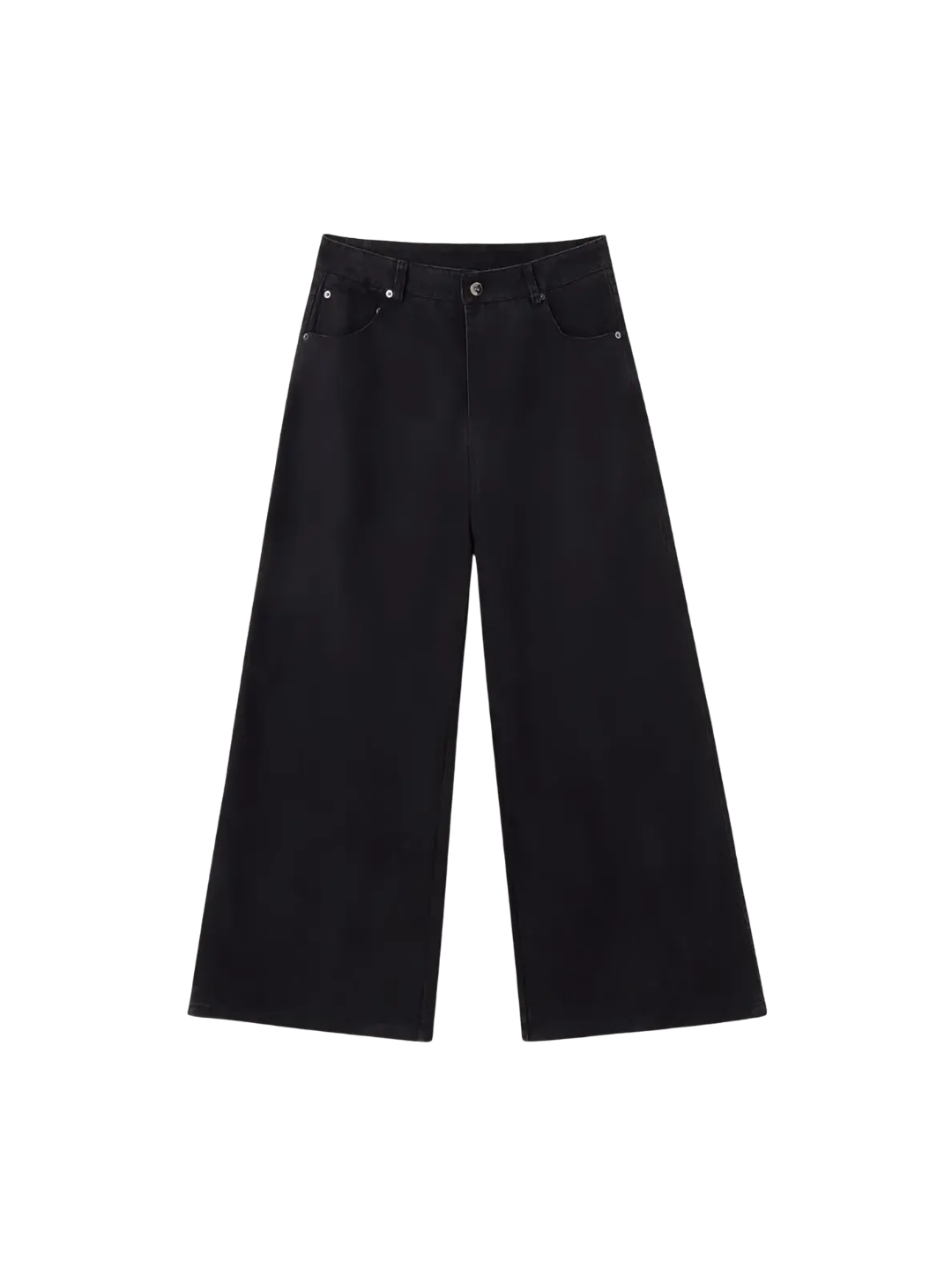 Washed Black Baggy Denim