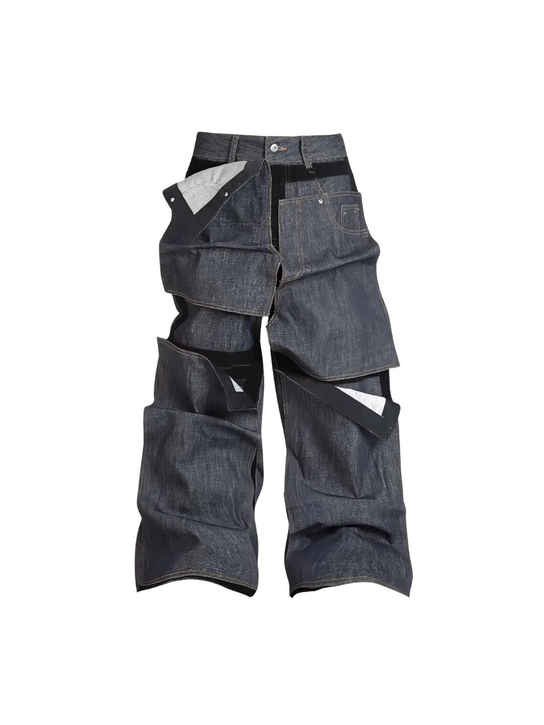 Peel Off Pant Piece Raw Unslaked Raw Cow Jeans in Original Color