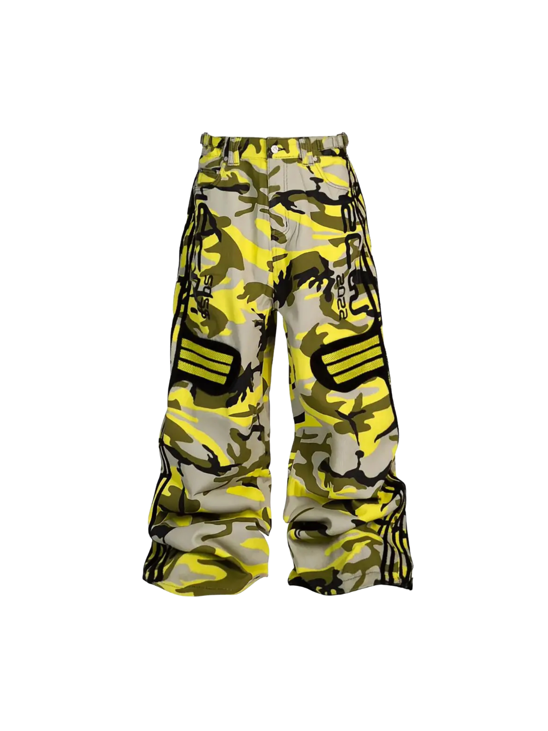 Yellow Camo Bootleg Pants