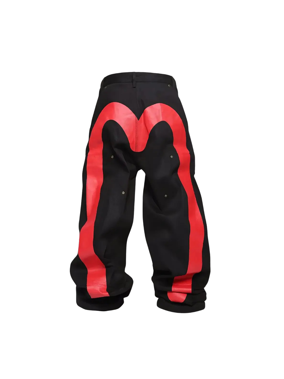 Reverse Panel Wide Leg Jeans