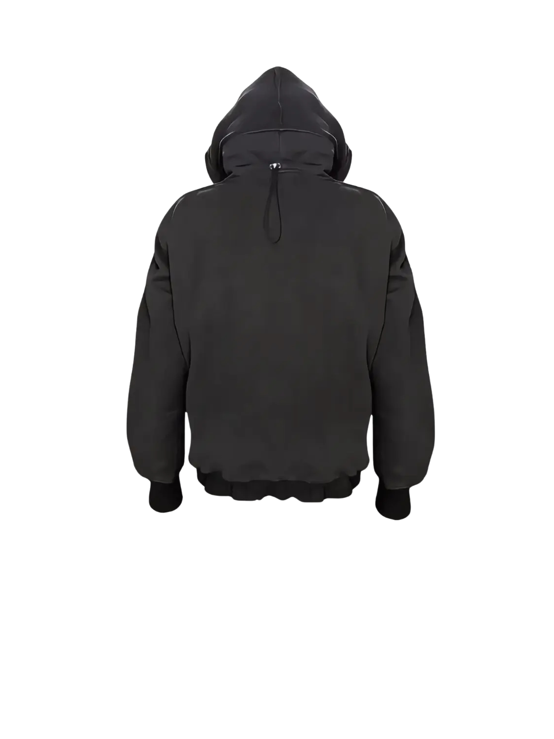 Distressed Draw String Zip Up Hoodie