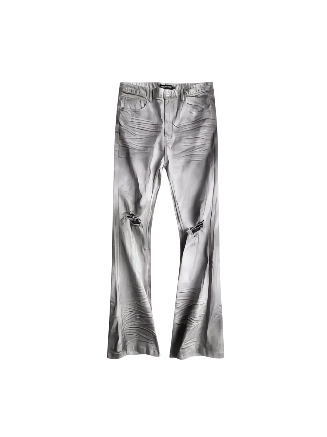 Distressed Waxed Paint Jeans