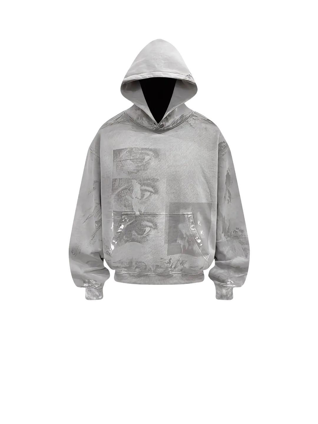 x FFF Soul's Eye Washed Distressed Spray Paint Over Dye Hoodie