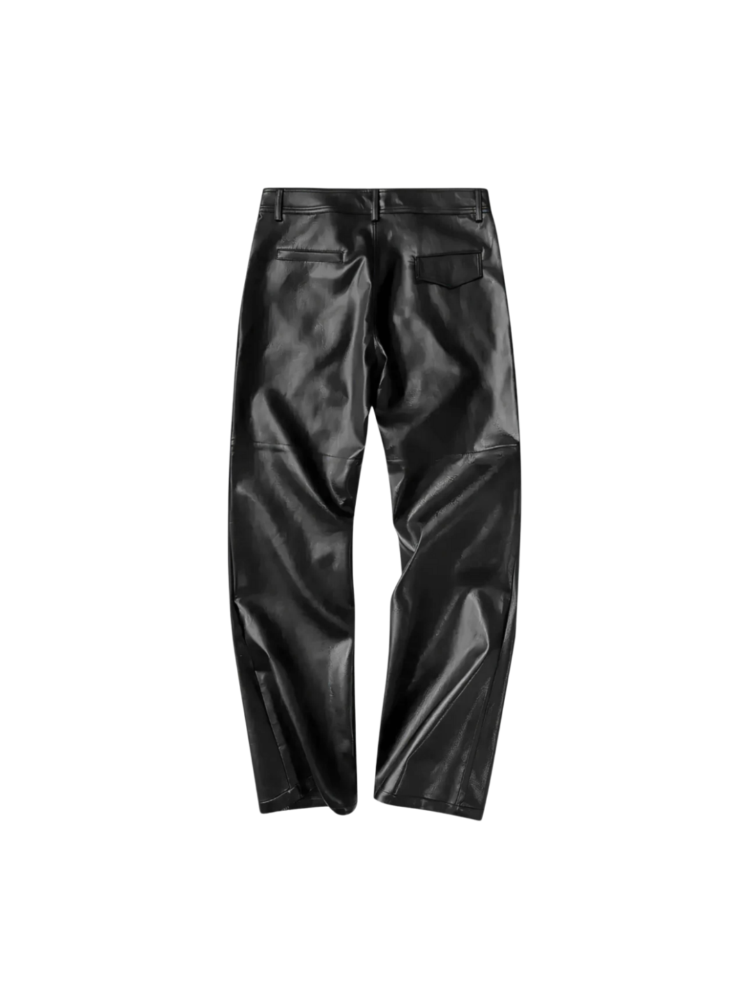 Double Zip Faux Leather Flare Pants