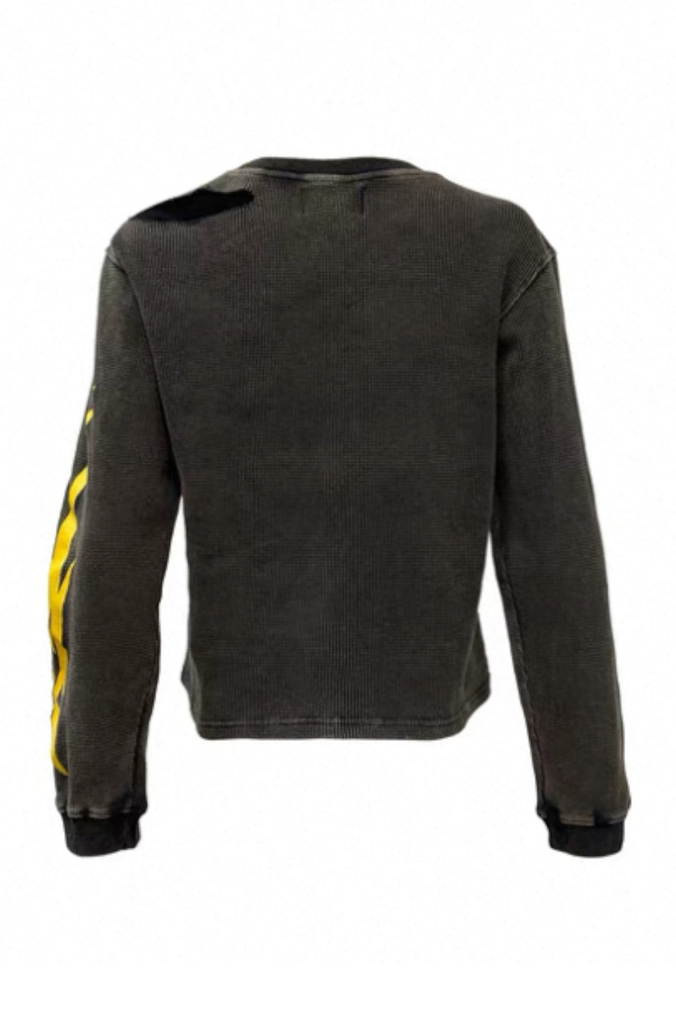 3MAN0N FORSALE Logo Waffle Distressed LS Tee