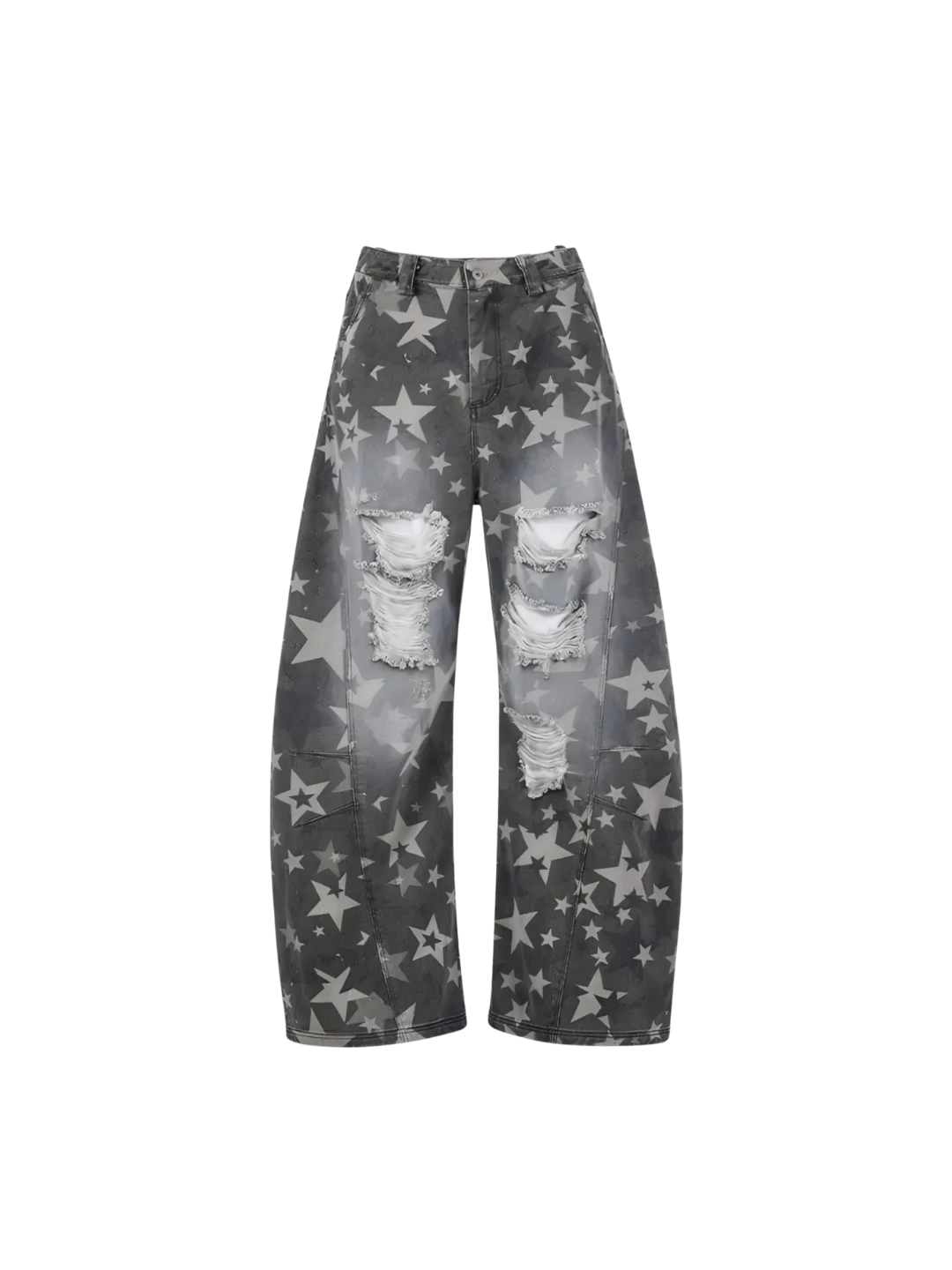 Star Distressed Curve Jeans