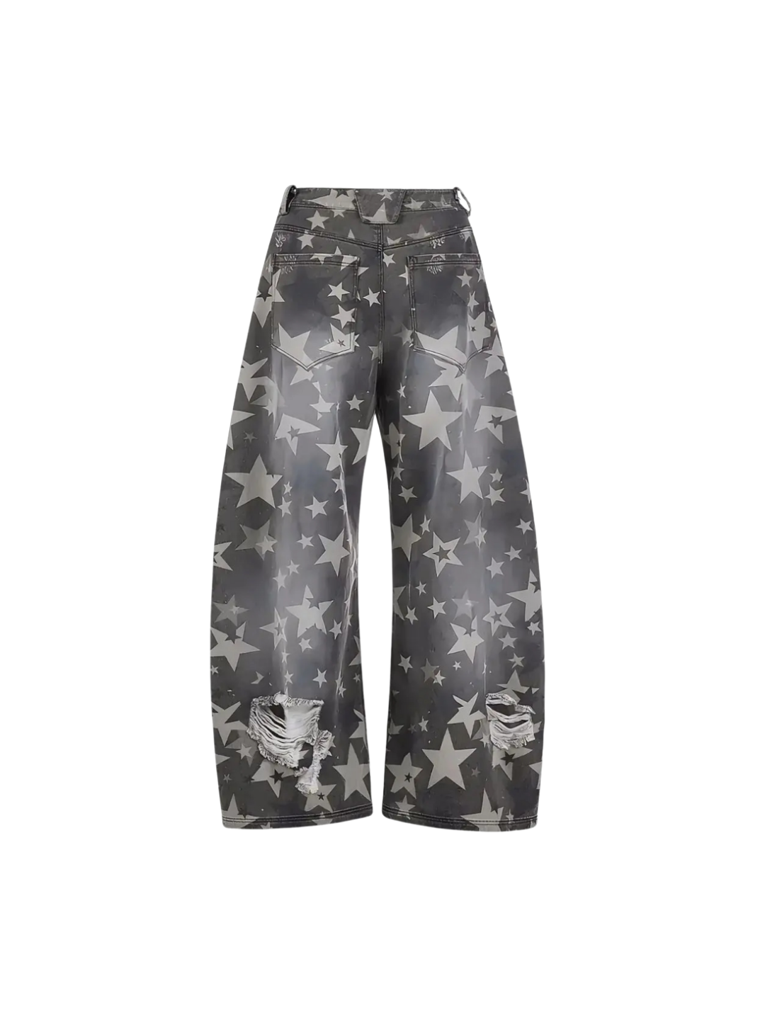 Star Distressed Curve Jeans