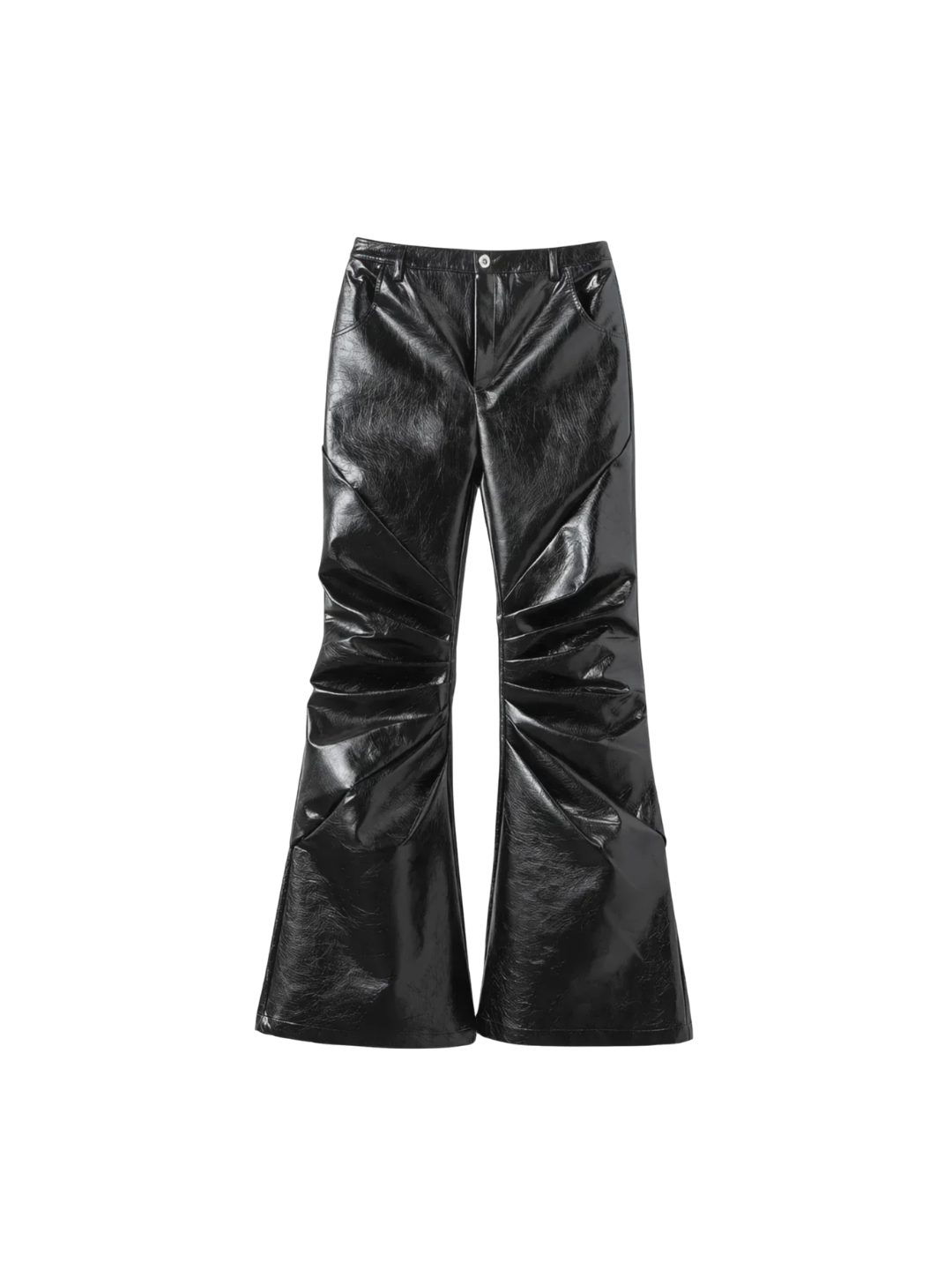 Radiant Pleat Leather Pants