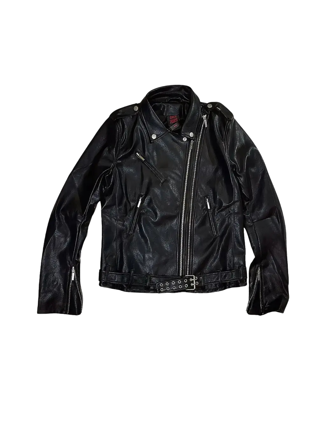 Void Double Zipper Adjustable Rock and Roll Leather Biker Jacket