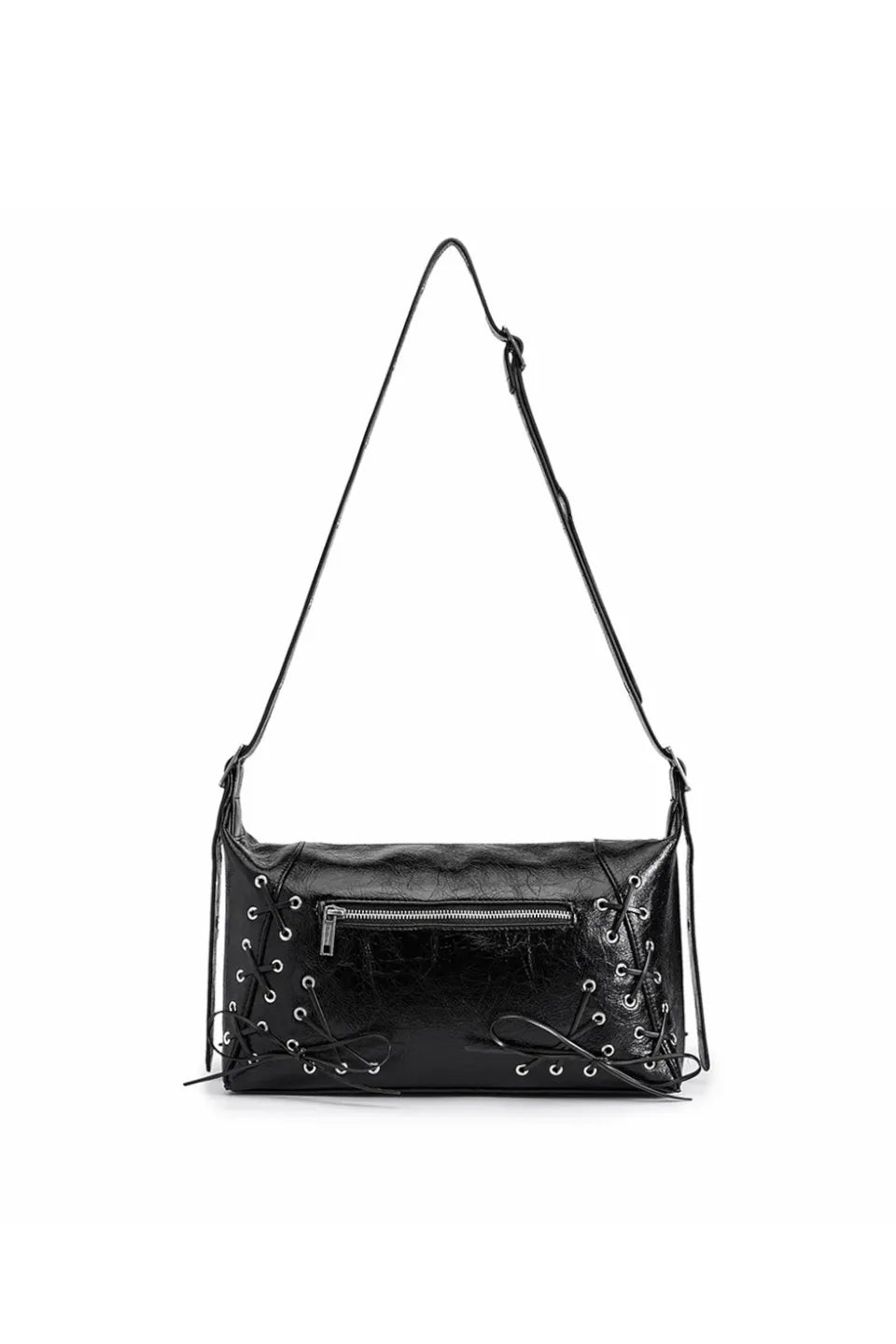 Cross Lace Up Shoulder Bag