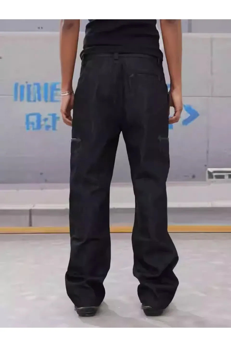 Double Zipper Multi Pocket Raw Jeans