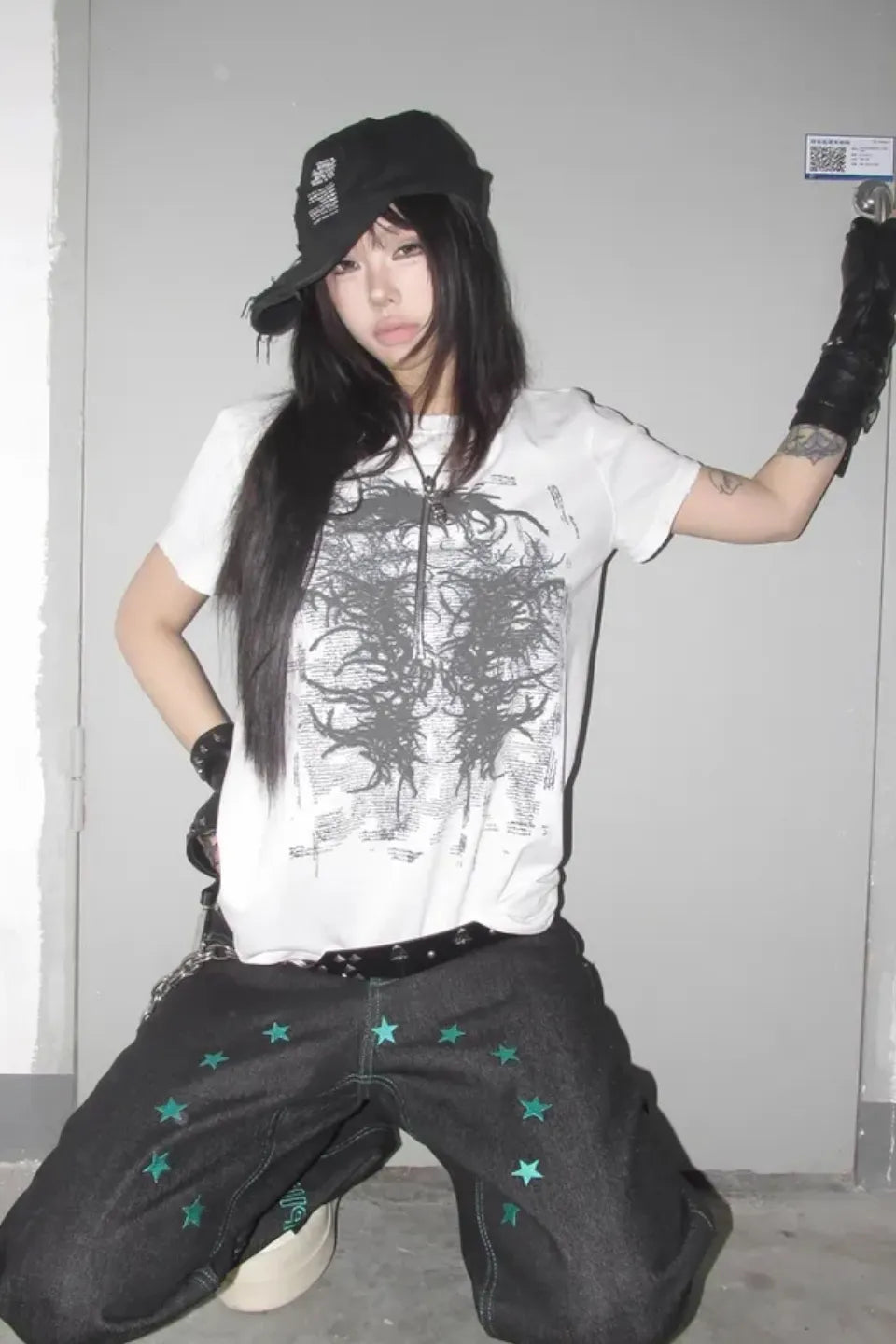 Erosion Graphic Distressed T-shirt