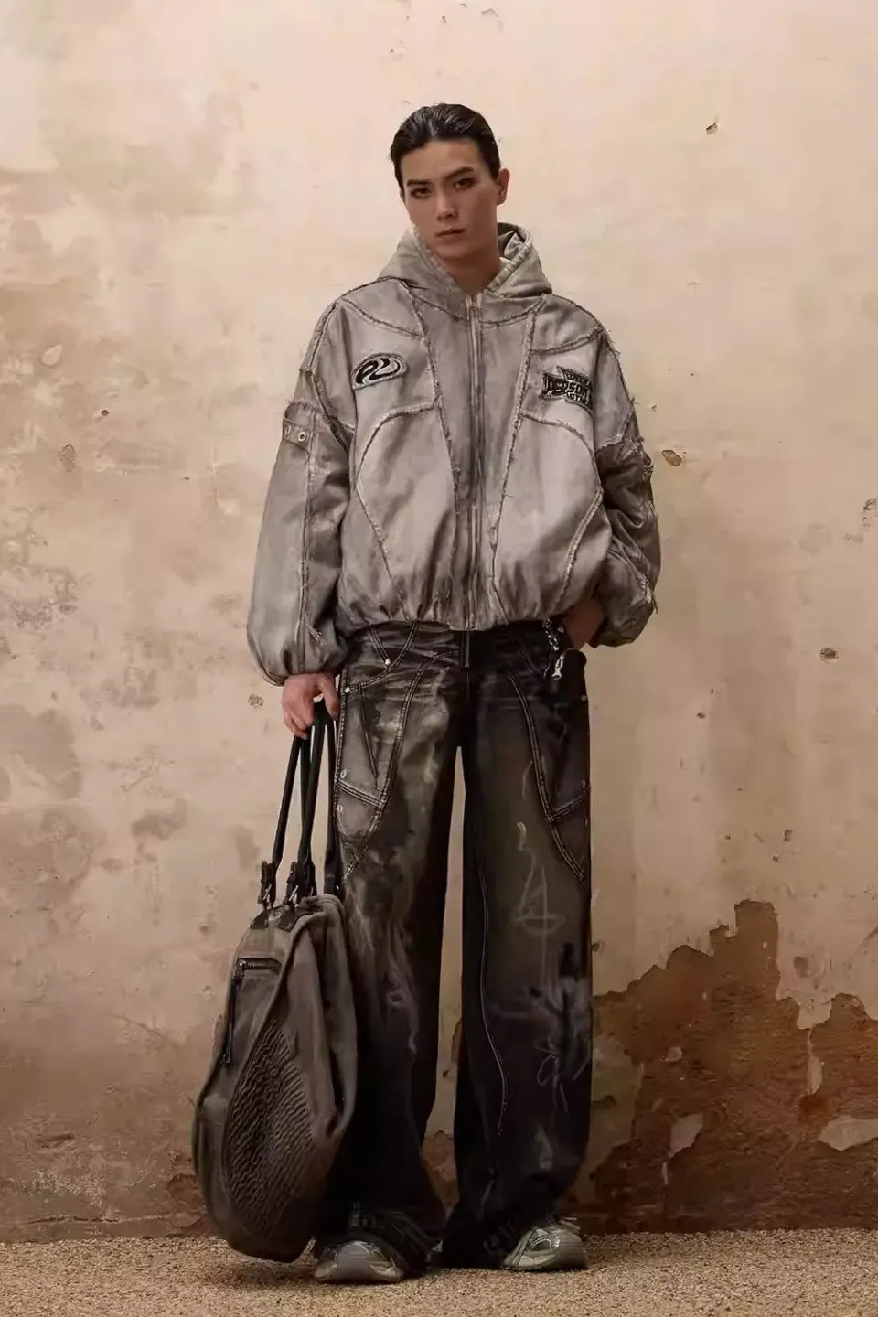 Hand Brushed Dirty Cotton Coat