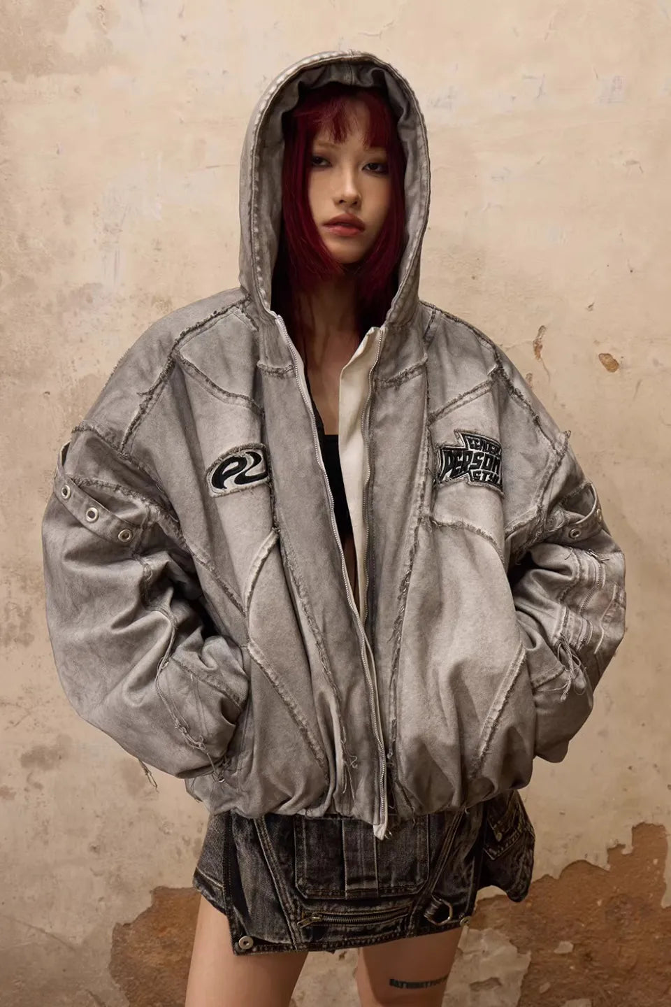 Hand Brushed Dirty Cotton Coat