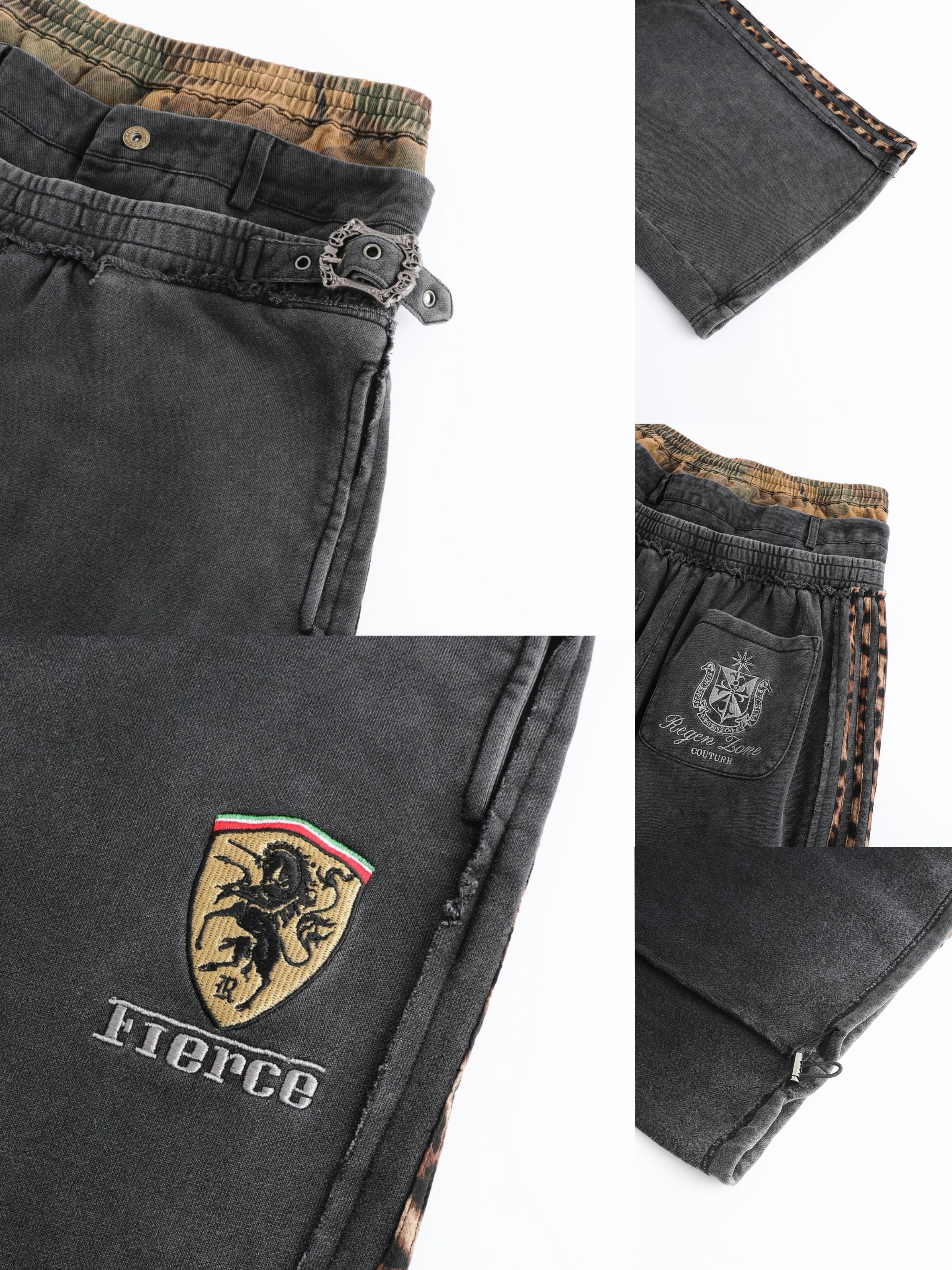 Triple Waist Camo Sweat Pants