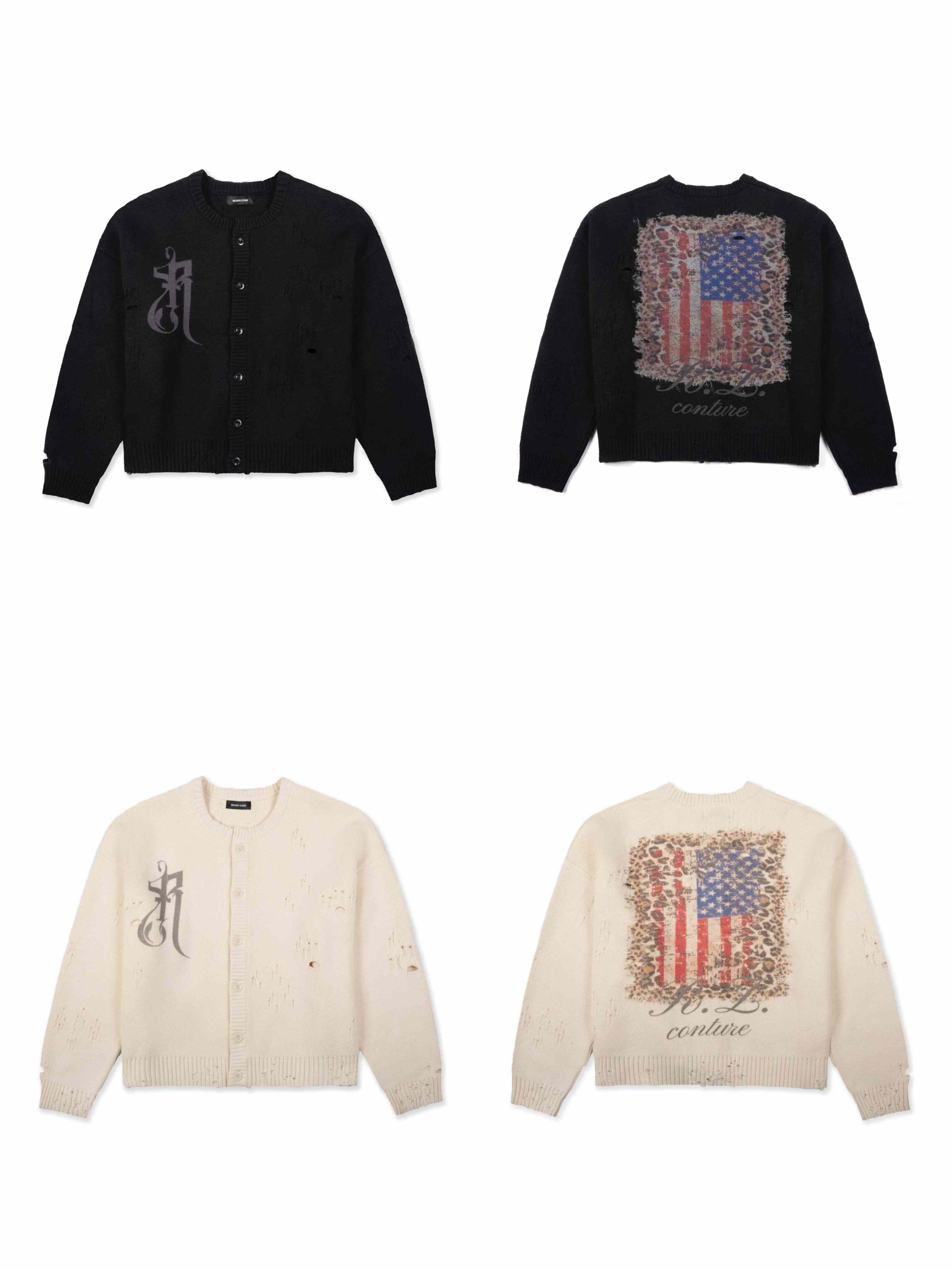 SIAU Leopard Flag Cardigan