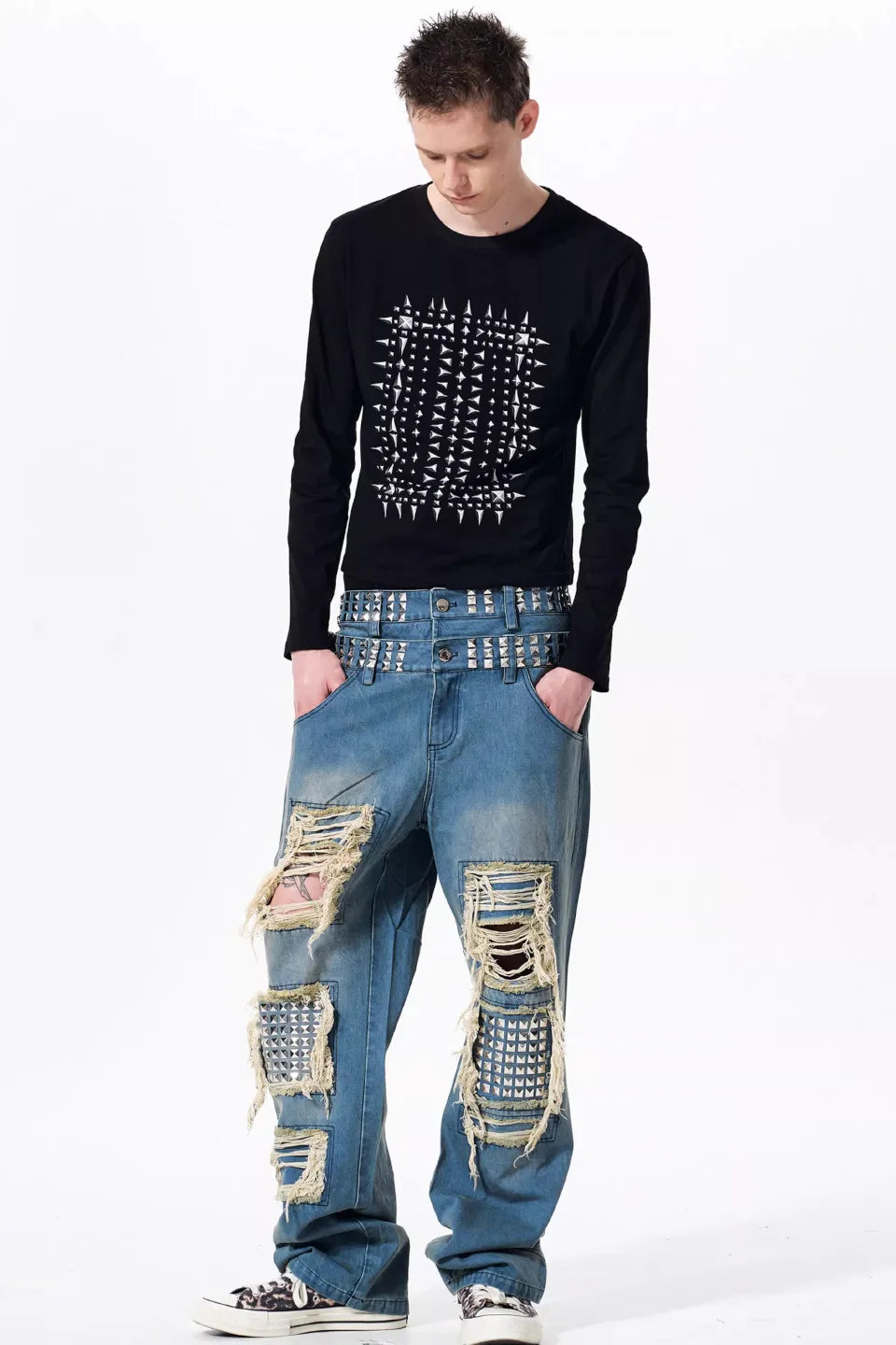 Studded Graphic LS Tee