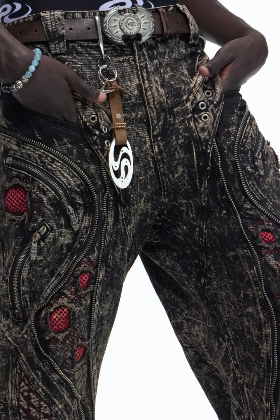Top Grain Cowhide Axe Shaped Belt