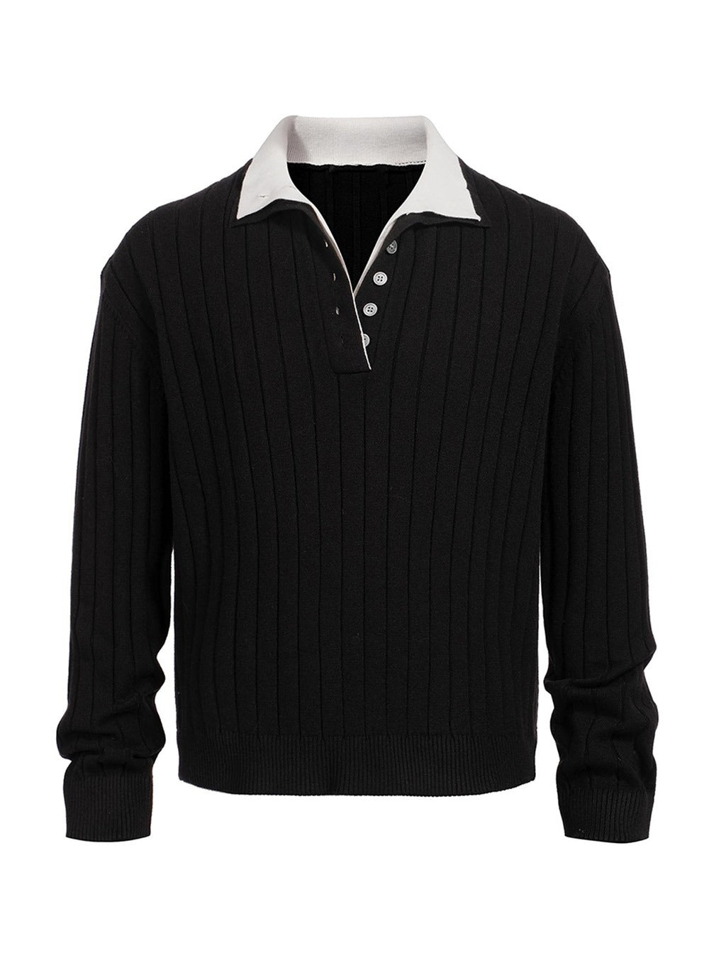 Dual Style Wool Blend Knit Pullover