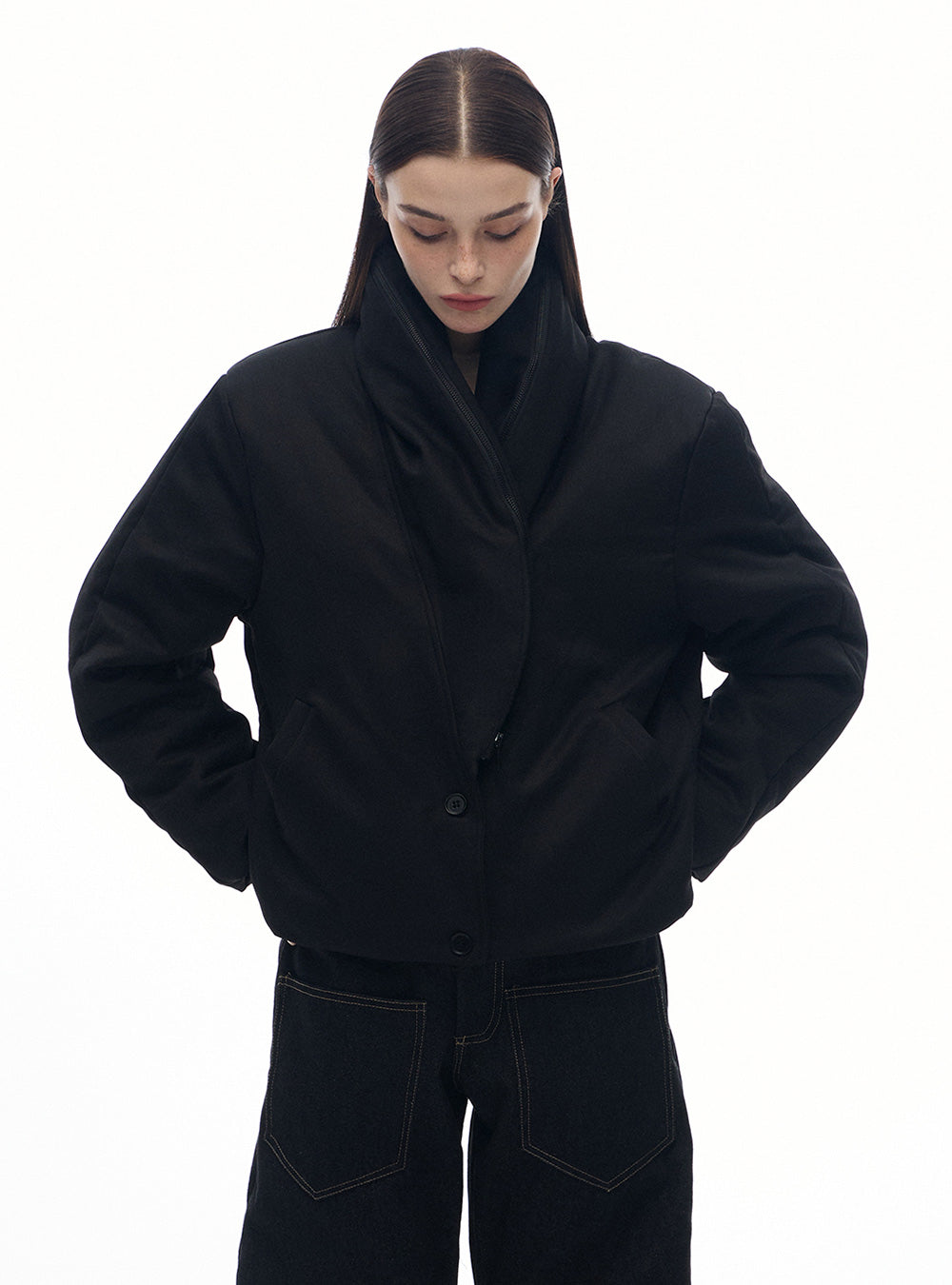 Dark Gradient Spray Paint Zip Up Motorcycle Jacket｜DACULT ジップ