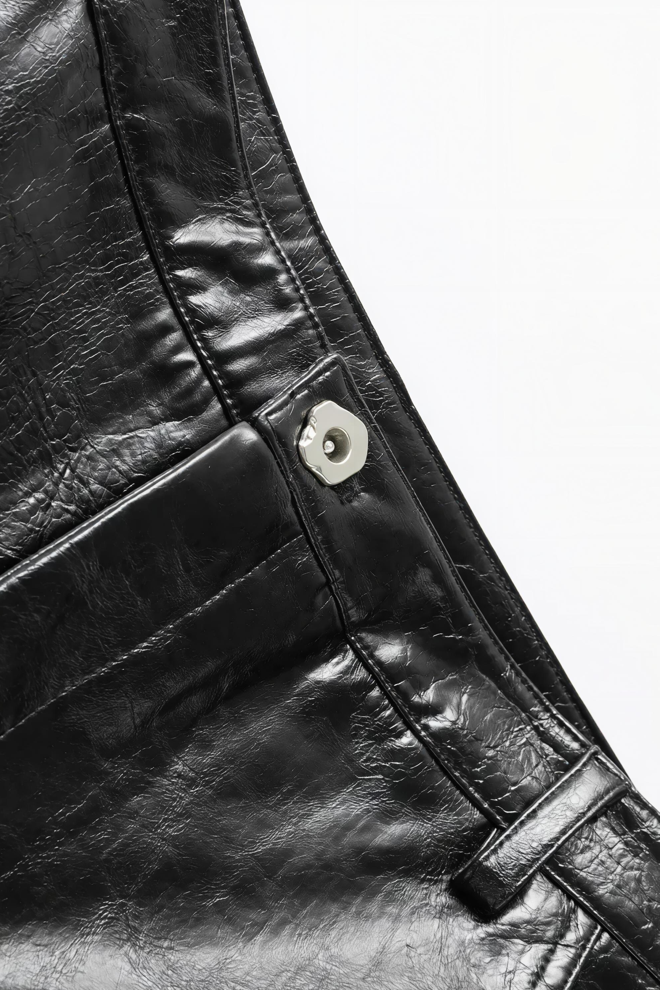 Radiant Pleat Leather Pants