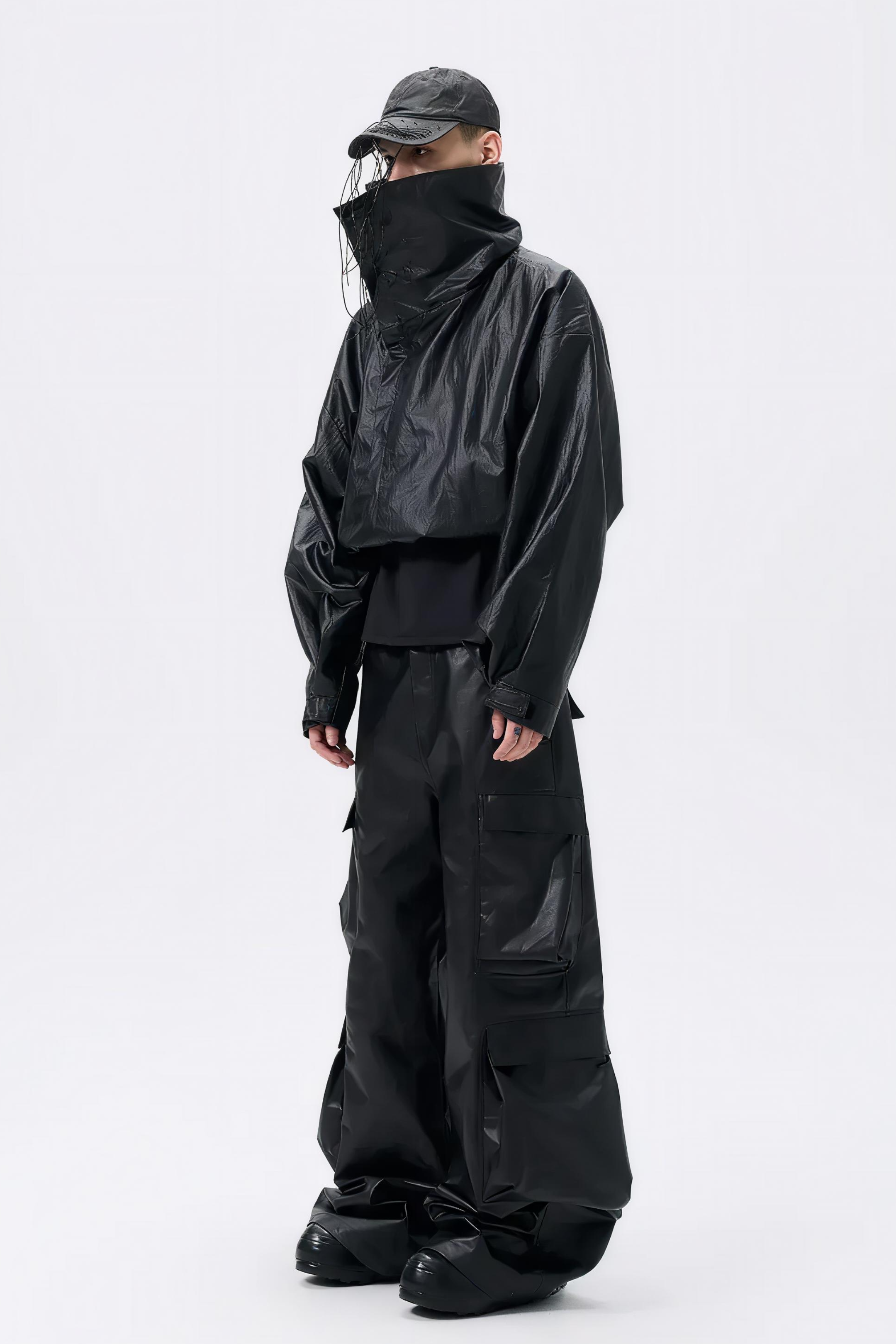 Coated Multi Cargo Pants