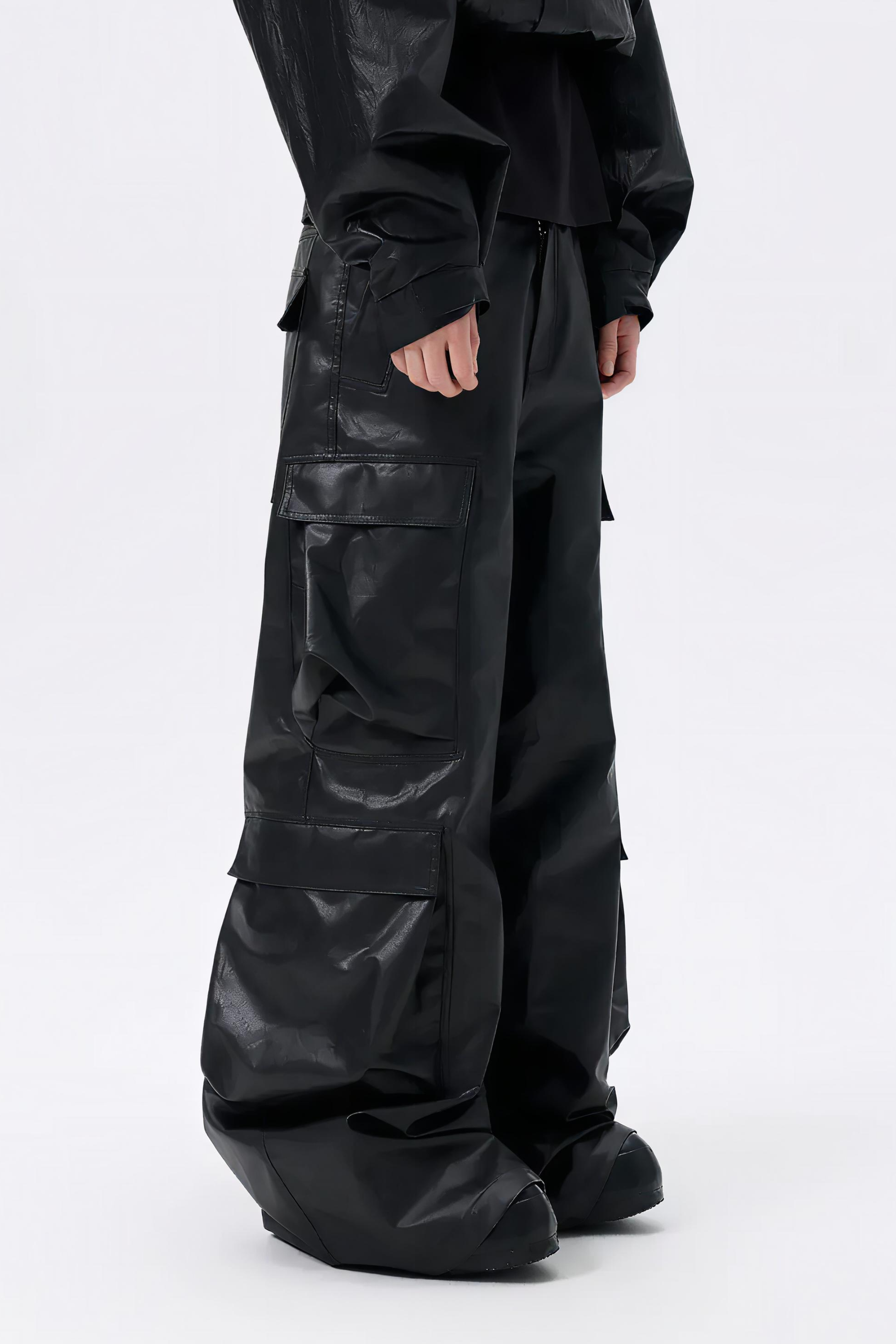 Coated Multi Cargo Pants