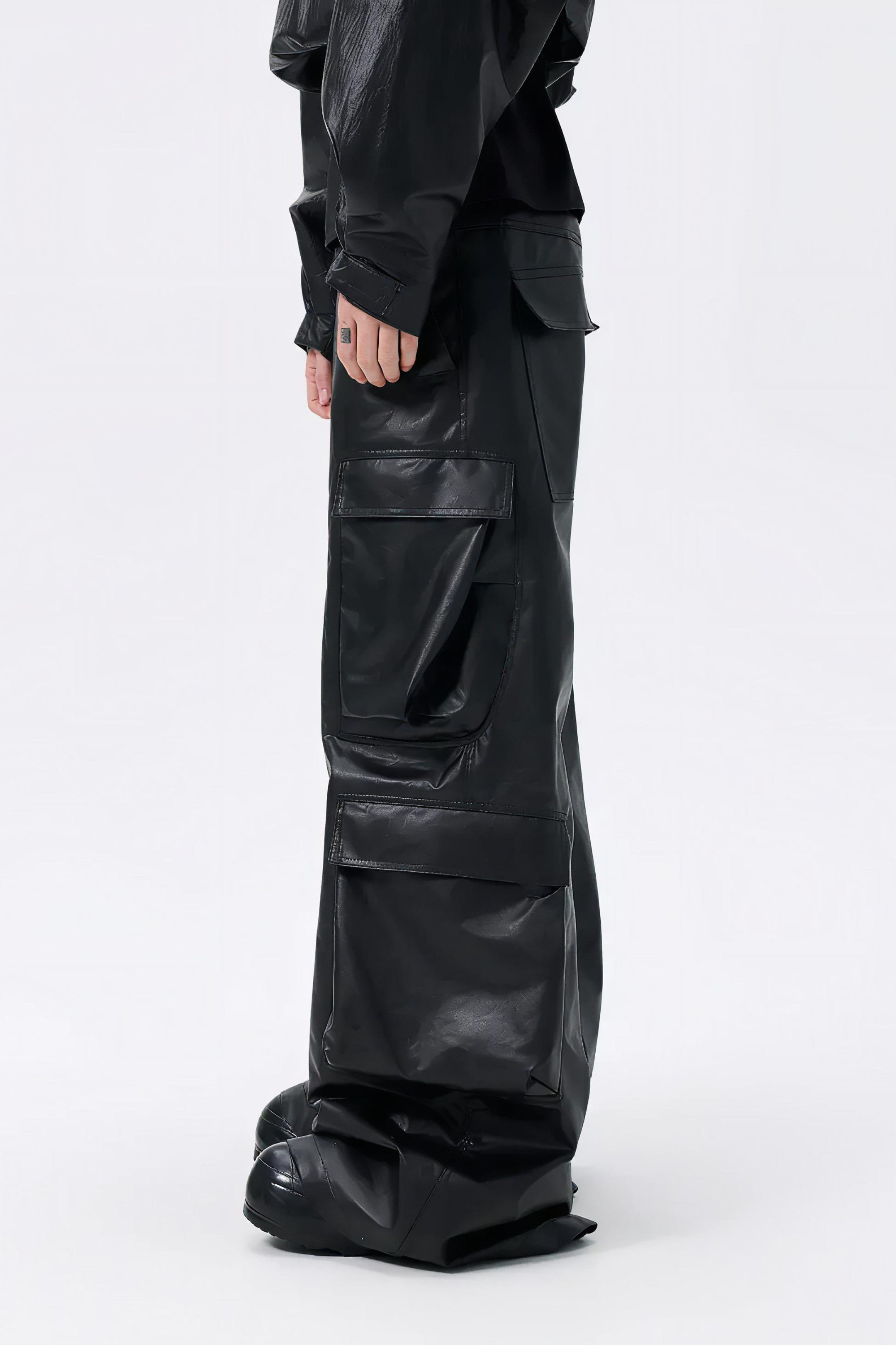 Coated Multi Cargo Pants