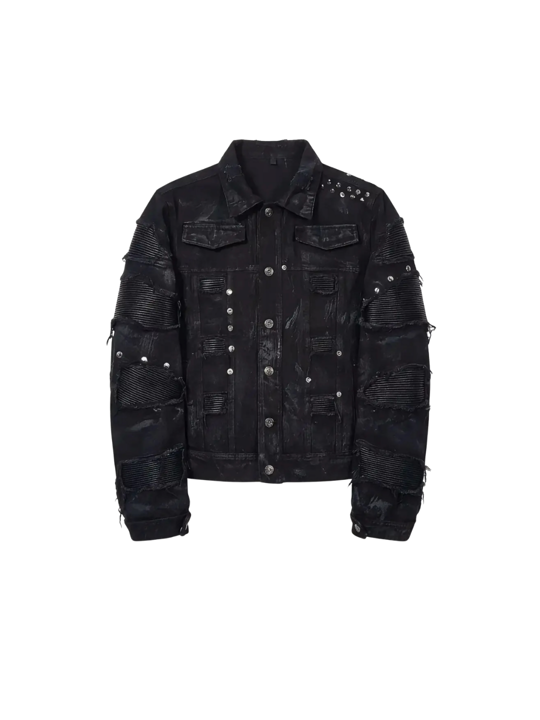 Metallic Studded Waxed Jacket
