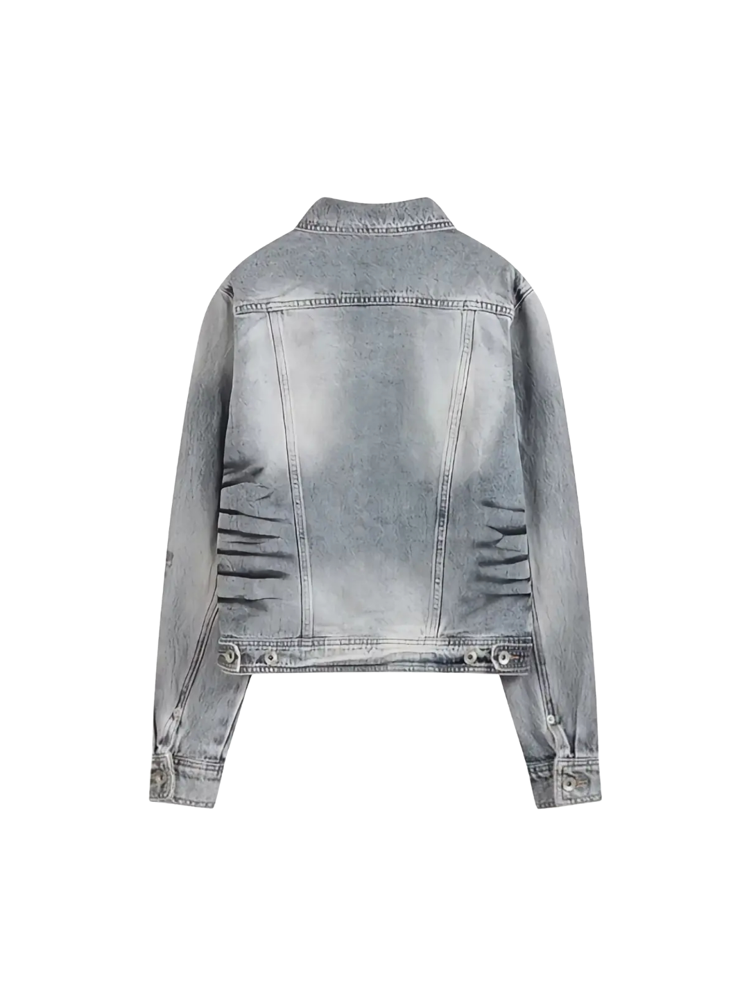 KNIGHT Tiger Pattern Sprayed Denim Jacket