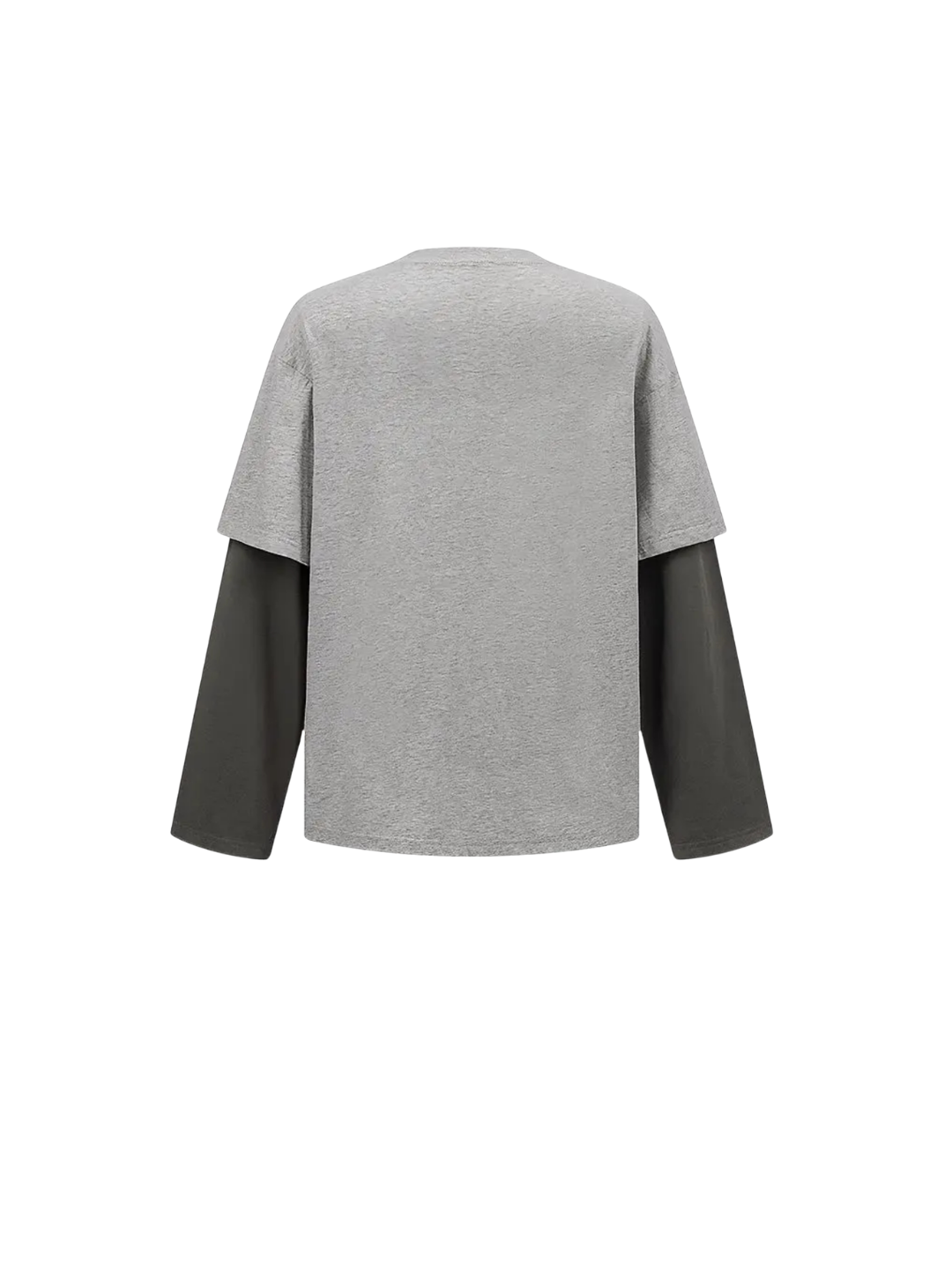 Fake Two Tone Oversized Long Sleeve Tee