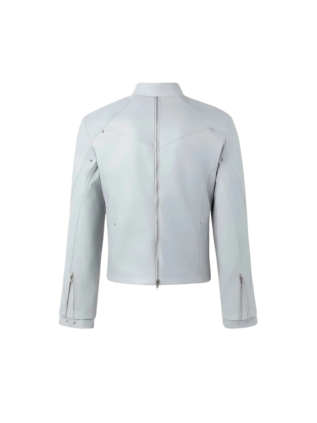 Sharp Zip Leather Jacket