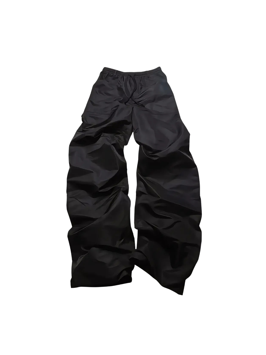 Embroidered Ultra Long Nylon Pants