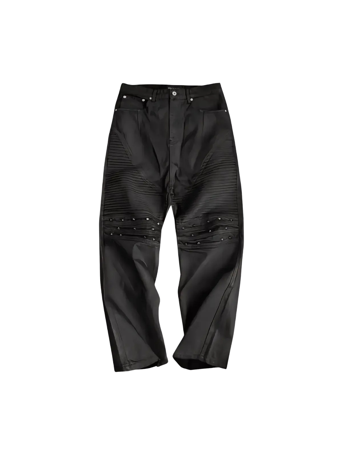Biker Armor Studded Waxed Jeans