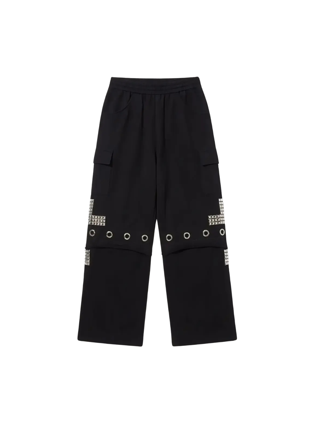 Cross Studded Fake Two Piece Sweatpants