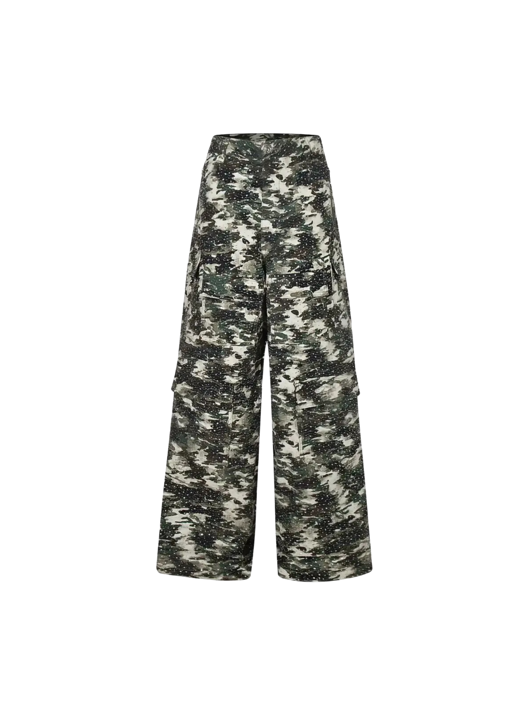 3D Printed Camo 18K Diamonds Cargo Pants