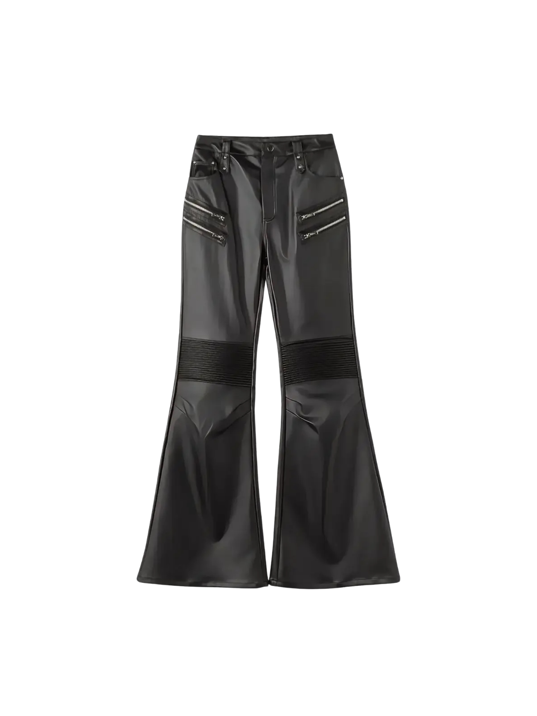 Multi Zip Biker Leather Pants