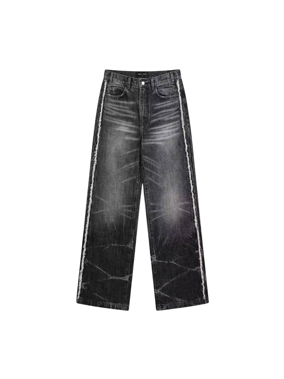 Lightning Washed Frayed Hem Jeans