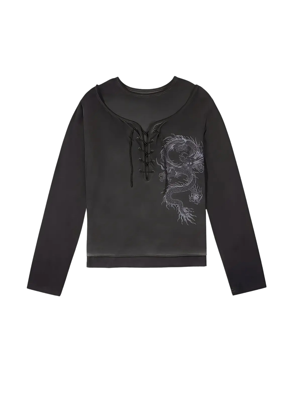 Dragon Dirty Dye Layer Top｜DACULT 長袖Tシャツ ドラゴン刺繍 メンズ レディース｜REGEN ZONE