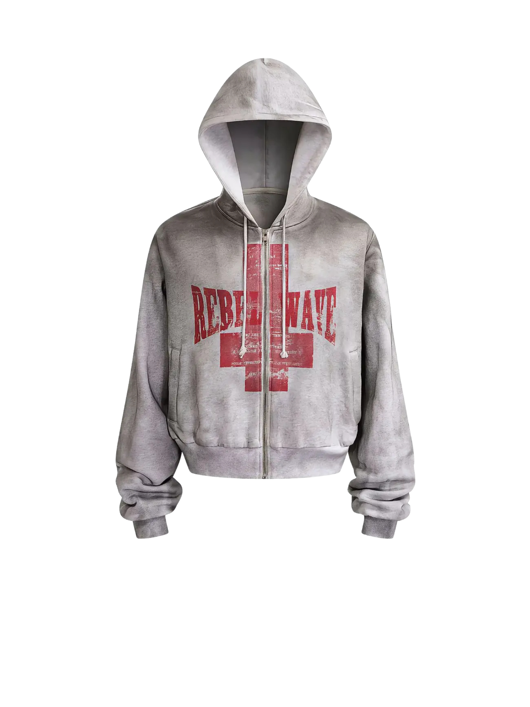 Distressed Slogan Hoodie